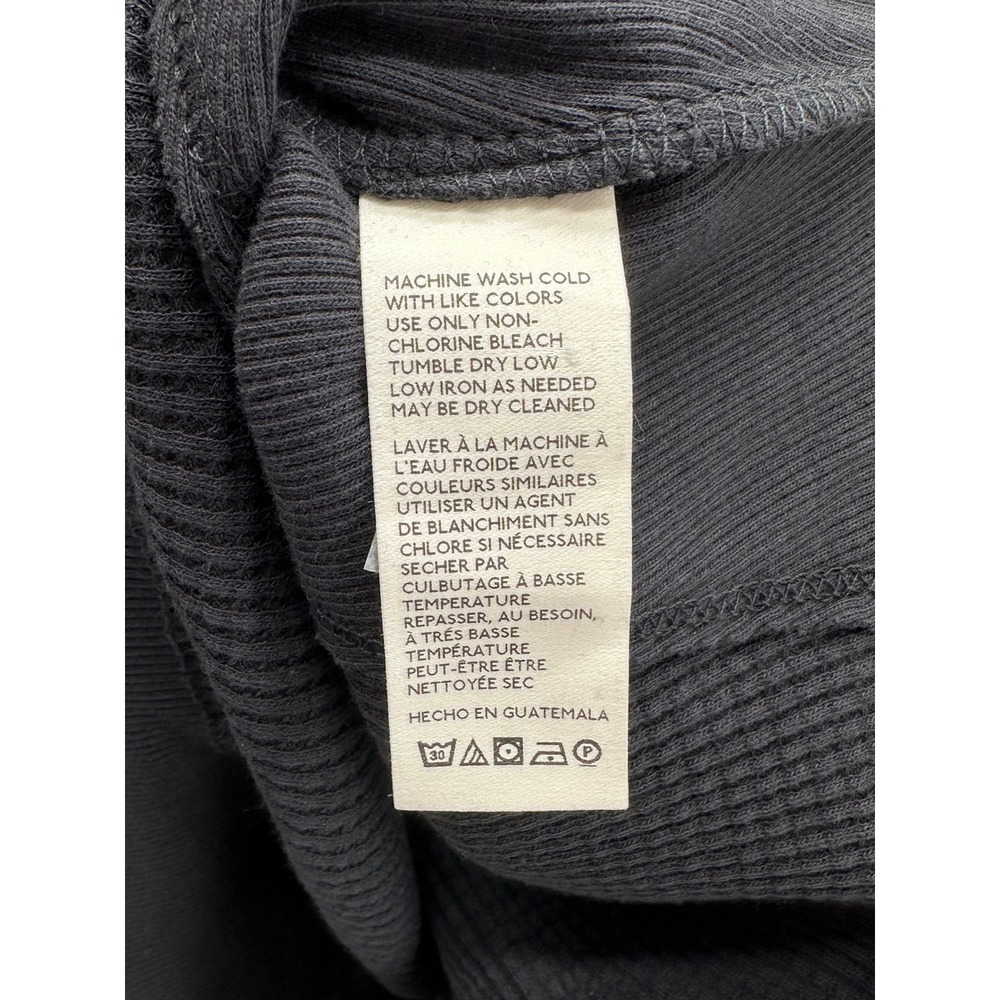 Free People Santa Clara Thermal Top Black Waffle Knit Size S OB1581265 Cozy NWT - Picture 8 of 10